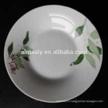 china supplier porcelain soup plate plain white